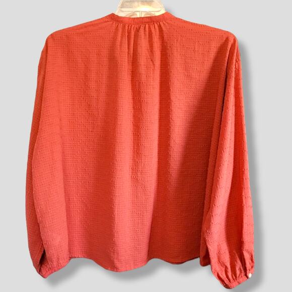 Universal Thread Women’s Orange Balloon Sleeve Oversized Poet Blouse Small NWOT - Picture 3 of 7